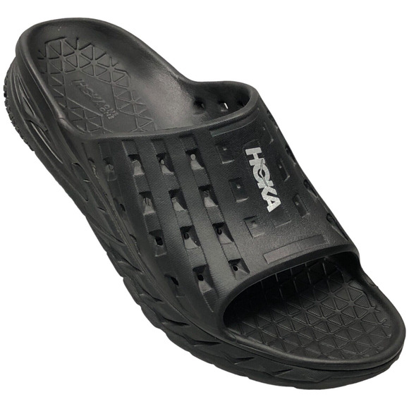 Hoka One One Sandals Mens 13 Black Ora Recovery Slides Slip On Open Toe Summer - Picture 1 of 11